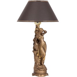 Настольная лампа Девушка с кувшином с абажуром №38 Мокко
