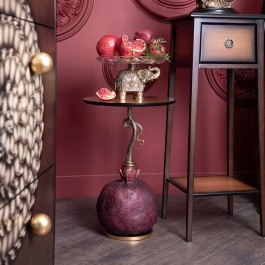 Столик декоративный Рубиновый гранат Амбер Золото